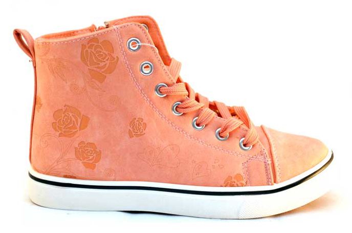 Pantofi Sport Motive Florale - Roz